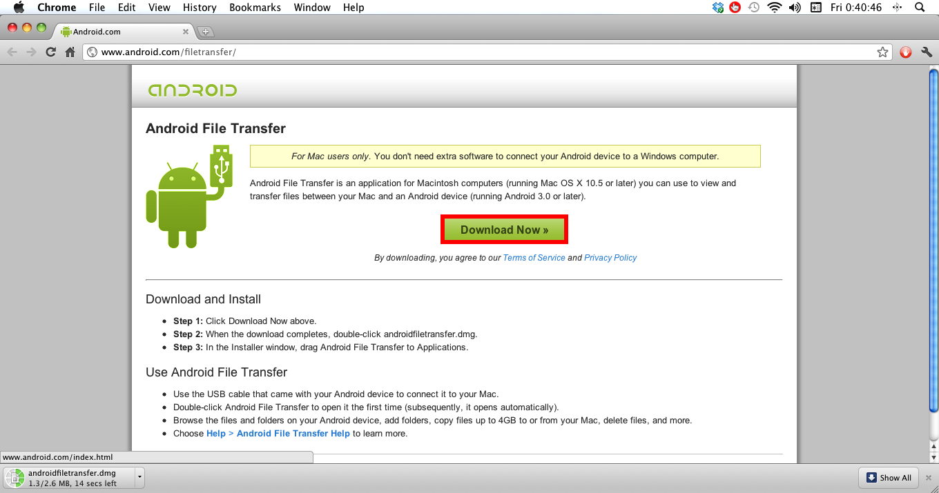 Android File Transfer Mac Os Software Download